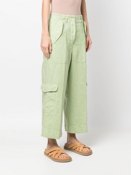 Rovné kalhoty Aspesi zelené