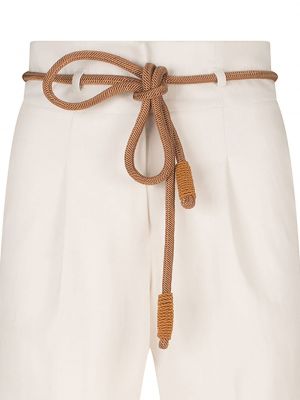 Rovné kalhoty Silvia Tcherassi bílé