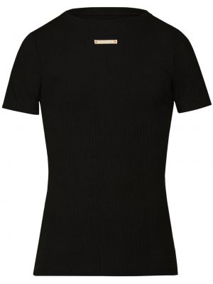 Βαμβακερή μπλούζα Maison Margiela μαύρο