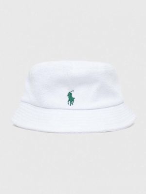 Bombažni klobuk Polo Ralph Lauren bela
