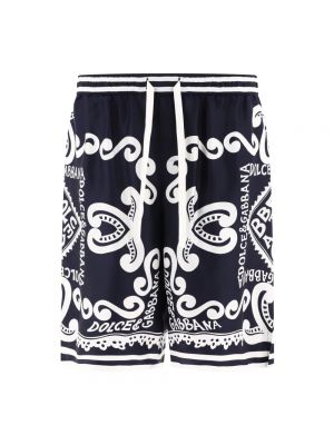 Shorts en soie à imprimé Dolce & Gabbana