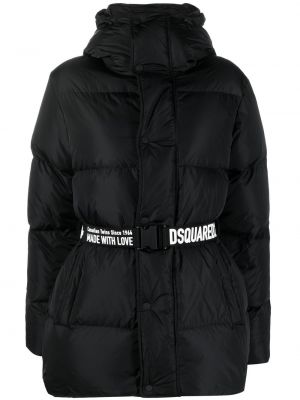 Pernata jakna s printom Dsquared2 crna