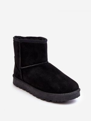 Čizme za snijeg od brušene kože izolirani Kesi crna