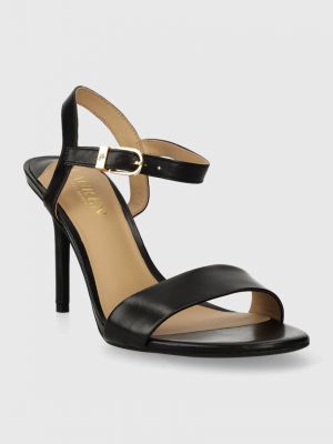 Kožne sandale Lauren Ralph Lauren crna