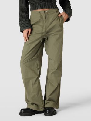 Spodnie cargo z wysoką talią Calvin Klein Jeans zielone