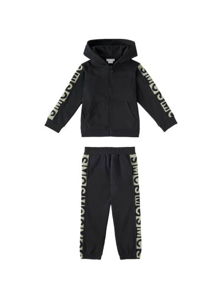 Bomull sweatshirt for gutter Stella Mccartney Kids svart