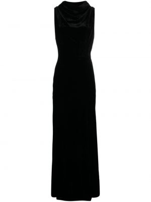 Кадифена вечерна рокля Semicouture черно
