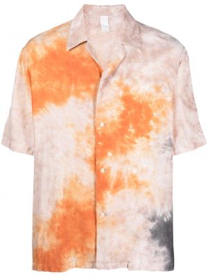 Риза с принт с абстрактен десен Attachment оранжево