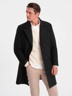 Kabát Ombre Clothing čierna