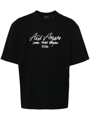 Bavlněné tričko s potiskem Axel Arigato černé