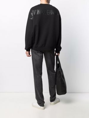 Jersey con estampado de tela jersey Calvin Klein Jeans negro