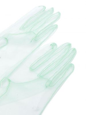Tylové rukavice Maison Margiela zelené