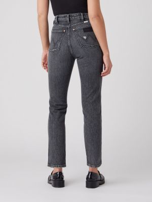 Priliehavé džínsy s rovným strihom Wrangler sivá