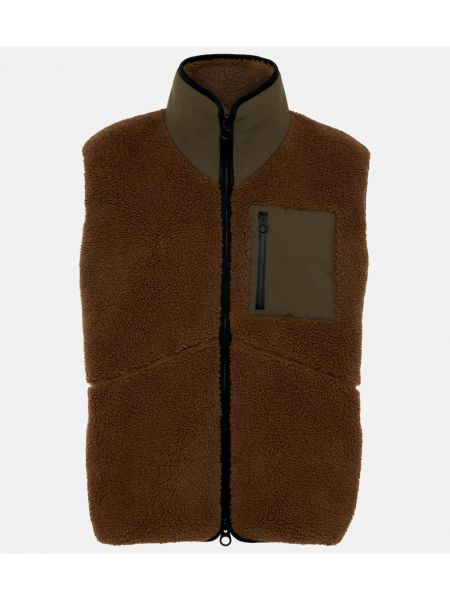 Fleece kashmir silke vest Loro Piana brun