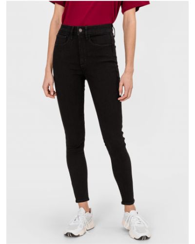 Skinny fit džínsy s vysokým pásom Gap čierna