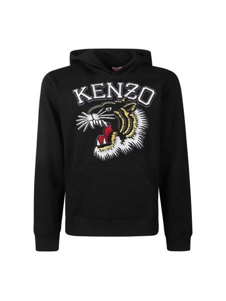 Slim fit hoodie mit tiger streifen Kenzo schwarz