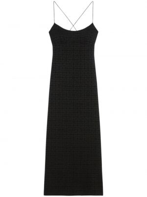 Žakárové dlouhé šaty Givenchy čierna