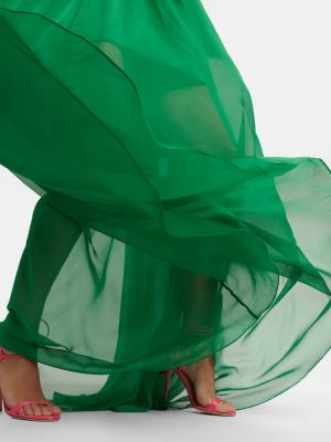 Макси рокля от шифон Rasario зелено