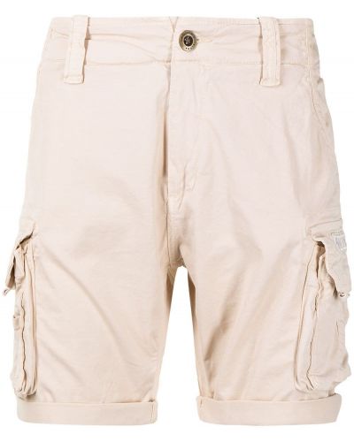 Pantalones cortos cargo con bordado Alpha Industries blanco