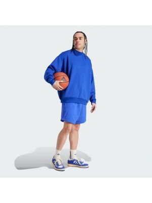 Sweat en coton Adidas bleu