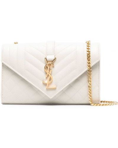 Чанта за ръка Saint Laurent бяло
