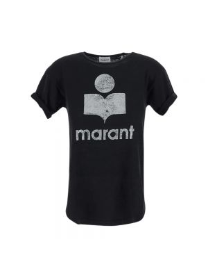 Lniana koszulka Isabel Marant Etoile czarna