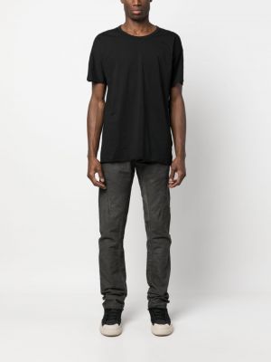 Bavlněné kožené tričko Isaac Sellam Experience černé