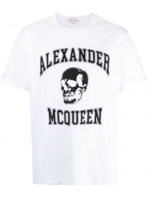 T-shirt aus baumwoll mit print Alexander Mcqueen