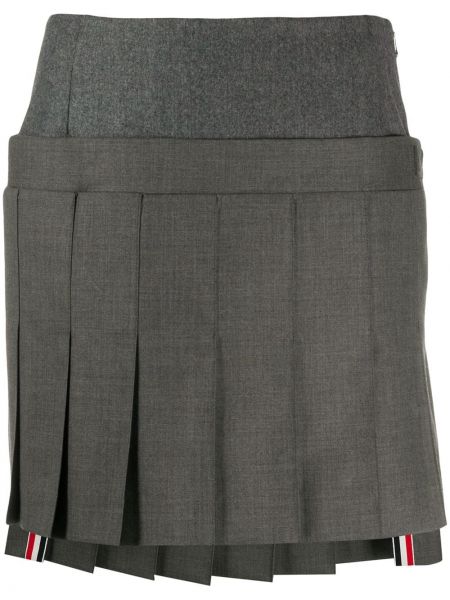 Falda plisada Thom Browne gris