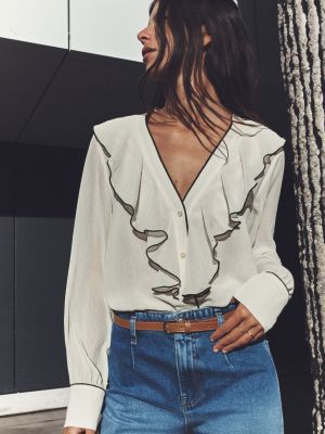 Блузка с рюшами Zara