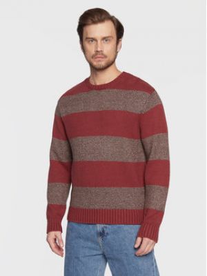 Voľný bavlnený priliehavý sveter Cotton On červená