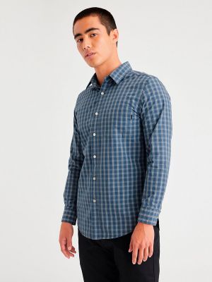 Camisa slim fit manga larga Dockers azul