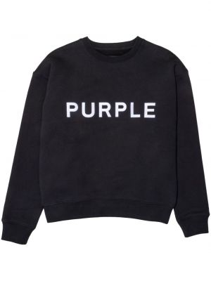 Βαμβακερός φούτερ με κέντημα Purple Brand