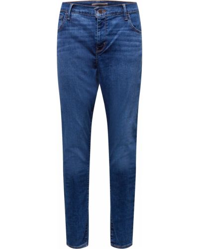 Nohavice s vysokým pásom na zips skinny fit Levi's® Plus - tmavo modrá