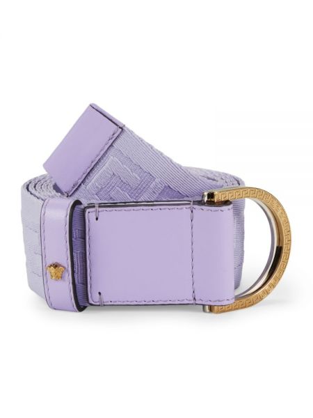 Жаккардовый ремень Versace фиолетовый