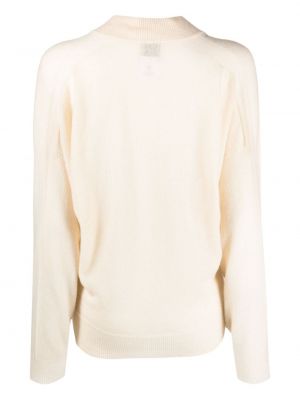 Sweter z dekoltem w serek Alysi biały