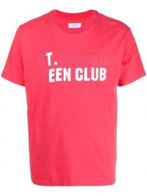 T-shirt con stampa Erl rosso