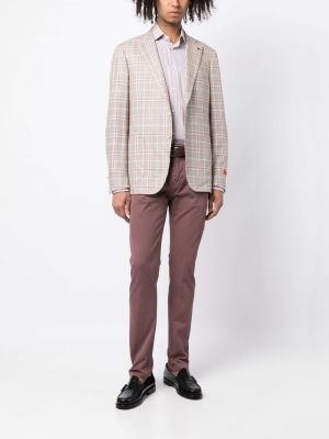 Karierter woll blazer mit print Isaia