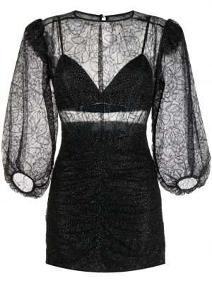 Μάξι φόρεμα με κέντημα Nissa μαύρο