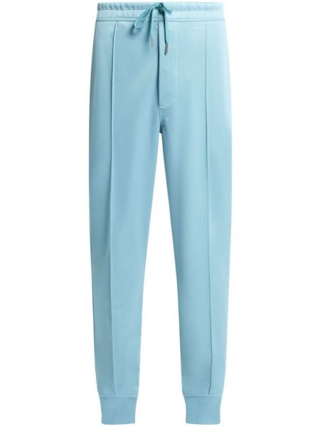 Pantaloni sport din jerseu Tom Ford albastru