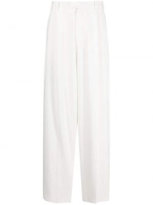 Плисирани relaxed панталон Marni бяло