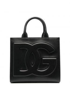 Сумка с тиснением Dolce & Gabbana, черная