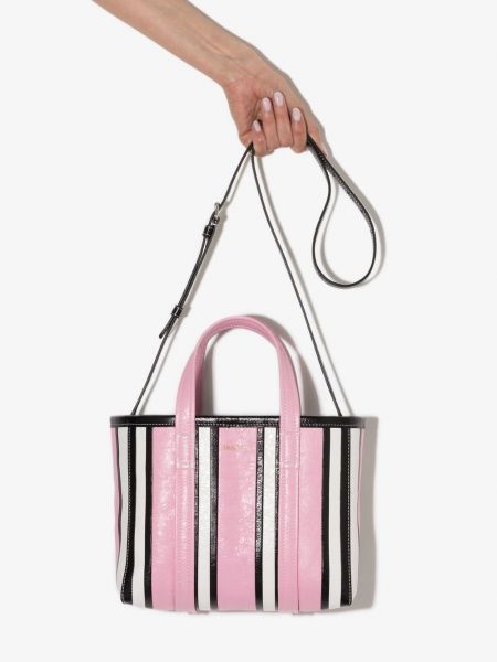 Stribet mini taske Balenciaga