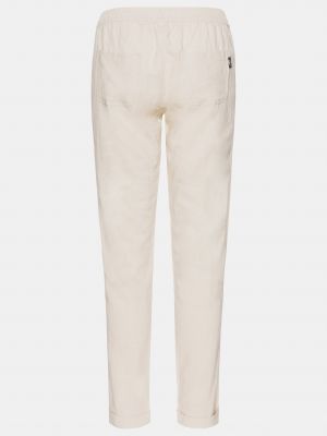 Lněné kalhoty Sam 73 bílé