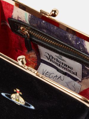Bolso clutch de terciopelo‏‏‎ Vivienne Westwood negro