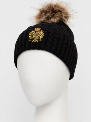 Шерстяная шапка Lauren Ralph Lauren черная