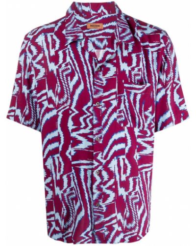 Camisa manga corta con estampado abstracto Missoni rojo