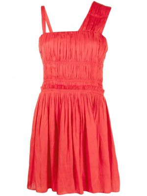 Плисирана сатенена рокля Zadig&voltaire червено