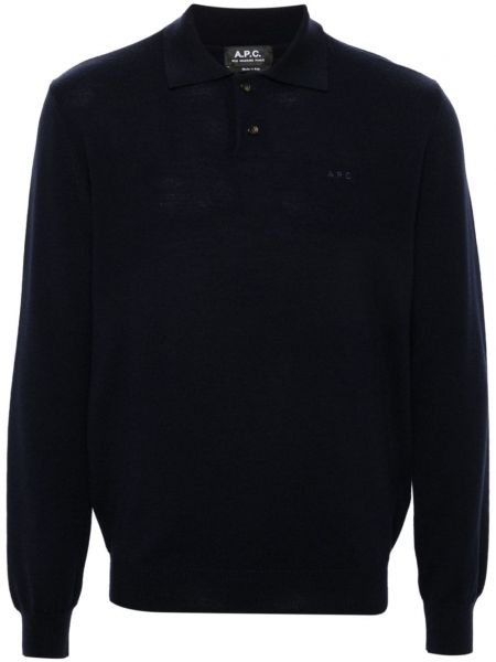 Poloshirt A.p.c. blå