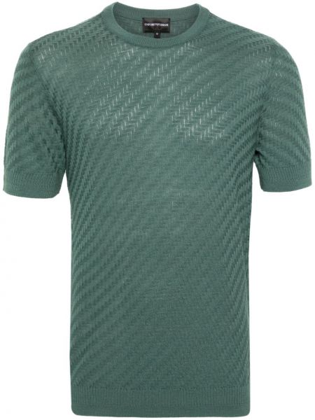 Džemper s okruglim izrezom Emporio Armani zelena